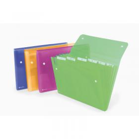 Rexel ICE Expanding File Assorted Colours ( 6 Pockets, 120 Sheets) - Outer carton of 10 2102032