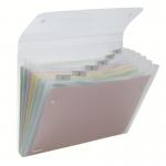 Rexel Ice Expanding Files Durable Polypropylene With Tabs 6 Pockets A4 Clear - Outer carton of 10 2102033