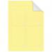 A photo of Nobo printable T-Cards would show a pack of 20 yellow sheets, each with 4 T-Cards printed on them. In total, there would be 80 T-Cards with the size of 3. These cards are ideal for organizing and tracking important information in any setting.