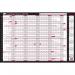 Sasco 2021/22 Long Range 2 Year Wall Planner with wet wipe Pen & sticker pack, Black & Red, Board Mounted, 915W x 610mmH, 2410144 2410144