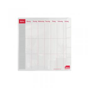 Sasco Semi Opaque Acrylic Mini Whiteboard Weekly Planner Desktop 300x300mm 2410178