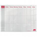 Sasco Semi Opaque Acrylic Mini Whiteboard Weekly Planner Desktop 600x450mm 2410180