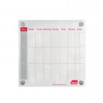 Sasco Semi Opaque Acrylic Mini Whiteboard Weekly Planner Mounted 300x300mm 2410181
