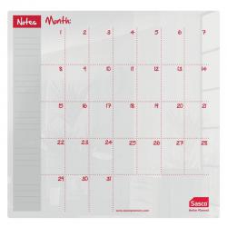 Sasco Semi Opaque Acrylic Mini Whiteboard Monthly Planner Desktop 450x450mm 2410185