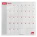 Sasco Semi Opaque Acrylic Mini Whiteboard Monthly Planner Desktop 450x450mm 2410185