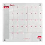 Sasco Semi Opaque Acrylic Mini Whiteboard Monthly Planner Mounted 450x450mm 2410188