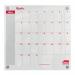 Sasco Semi Opaque Acrylic Mini Whiteboard Monthly Planner Mounted 450x450mm 2410188