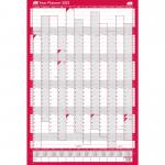 Sasco 2023 Portrait Year Wall Planner with wet wipe pen & sticker pack, Poster Style, 610W x 915Hmm - Outer carton of 10 2410194