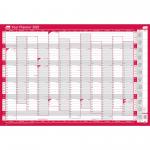 Sasco 2023 Vertical Year Wall Planner with wet wipe pen & sticker pack, Poster Style, 915W x 610Hmm - Outer carton of 10 2410195