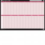 Sasco 2023 Day Wall Planner with wet wipe pen & sticker pack, Board Mounted, 915W x 610mmH - Outer carton of 10 2410200