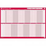 Sasco 2023 Staff Year Wall Planner with wet wipe Pen & sticker pack, Poster Style, 915W x 610mmH - Outer carton of 10 2410205