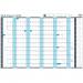 Sasco 2023 Value Year Wall Planner, Blue, Board Mounted, 915mmW x 610mmH  - Outer carton of 10 2410212