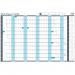 Sasco 2023 Value Year Wall Planner, Blue, Poster Style, 915mmW x 610mmH  - Outer carton of 10