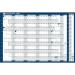 Sasco 2024 Original Year Wall Planner with wet wipe pen & sticker pack, Blue, Poster Style, 915mmW x 610mmH  - Outer Carton of 10 2410215