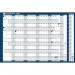 Sasco 2024 Original Year Wall Planner with wet wipe pen & sticker pack, Blue, Poster Style, 915mmW x 610mmH - Outer Carton of 10 2410215