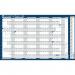 Sasco 2024 Oversized Year Wall Planner with wet wipe pen & sticker pack, Blue, Poster Style, 1100mmW x 610mmH  - Outer Carton of 10 2410216
