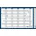 Sasco 2024 Oversized Year Wall Planner with wet wipe pen & sticker pack, Blue, Poster Style, 1100mmW x 610mmH - Outer Carton of 10 2410216