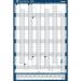 Sasco 2024 Portrait Year Wall Planner with wet wipe pen & sticker pack, Blue, Poster Style, 61mm0W x 915Hmm - Outer Carton of 10 2410218