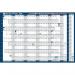 Sasco 2024 EU Year Wall Planner with wet wipe pen & sticker pack, Blue, Board Mounted, 915mmW x 610mmH - Outer Carton of 10 2410222