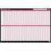 Sasco 2024 Day Wall Planner with wet wipe pen & sticker pack, Black & Red, Board Mounted, 915mmW x 610mmH - Outer Carton of 10 2410224