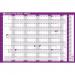 Sasco 2024/25 Academic Year Wall Planner with wet wipe pen & sticker pack, Purple, Board Mounted, 915mmW x 610mmH  - Outer Carton of 10 2410226