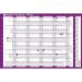 Sasco 2024/25 Academic Year Wall Planner with wet wipe pen & sticker pack, Purple, Board Mounted, 915mmW x 610mmH - Outer Carton of 10 2410226
