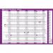 Sasco 2024/25 Academic Year Wall Planner with wet wipe pen & sticker pack, Purple, Poster Style, 915mmW x 610mmH  - Outer Carton of 10 2410227