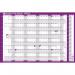 Sasco 2024/25 Academic Year Wall Planner with wet wipe pen & sticker pack, Purple, Poster Style, 915mmW x 610mmH - Outer Carton of 10 2410227