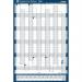 Sasco 2024 Compact Year Wall Planner Portrait with wet wipe pen & sticker pack, Blue, Poster Style, 405mmW x 610mmH - Outer Carton of 10 2410235
