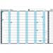 Sasco 2024 Value Year Wall Planner with wet wipe pen & sticker pack, Blue, Poster Style, 915mmW x 610mmH  - Outer Carton of 10 2410237