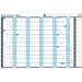 Sasco 2024 Value Year Wall Planner with wet wipe pen & sticker pack, Blue, Poster Style, 915mmW x 610mmH - Outer Carton of 10 2410237