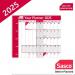 Sasco 2025 Original Year Wall Planner with wet wipe pen & sticker pack, Blue, Poster Style, 915mmW x 610mmH - Outer Carton of 10 2410239