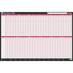 Sasco 2025 Day Wall Planner with wet wipe pen & sticker pack,