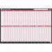 Sasco 2025 Day Wall Planner with wet wipe pen & sticker pack, Black & Red, Board Mounted, 915mmW x 610mmH - Outer Carton of 10 2410248