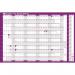 Sasco 202526 Academic Year Wall Planner with wet wipe pen & sticker pack, Purple, Board Mounted, 915mmW x 610mmH - Outer Carton of 10 2410250