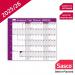 Sasco 202526 Academic Year Wall Planner with wet wipe pen & sticker pack, Purple, Board Mounted, 915mmW x 610mmH - Outer Carton of 10 2410250