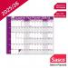 Sasco 202526 Academic Year Wall Planner with wet wipe pen & sticker pack, Purple, Poster Style, 915mmW x 610mmH - Outer Carton of 10 2410251