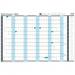 Sasco 2025 Value Year Wall Planner, Blue, Board Mounted, 915mmW x 610mmH  - Outer Carton of 10 2410259