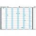 Sasco 2025 Value Year Wall Planner, Blue, Board Mounted, 915mmW x 610mmH - Outer Carton of 10 2410259