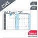 Sasco 2025 Value Year Wall Planner, Blue, Board Mounted, 915mmW x 610mmH - Outer Carton of 10 2410259