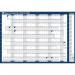 Sasco 2026 Super Compact Year Wall Planner with wet wipe pen & sticker pack, Blue Poster Style - Outer carton of 10 2410264