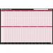 The photo of the ACCO Brands Planners Sasco 2026 Day Wall Planner shows a sleek, black and red design with a wet wipe pen and sticker pack included. The planner is board mounted and comes in an outer carton of 10. Perfect for organizing your schedule and staying on top of important dates.