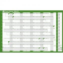 Sasco 202627 Fiscal Year Wall Planner with wet wipe pen & sticker pack, Green, Board Mounted - Outer carton of 10 2410272
