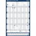Sasco 2026 Compact Year Wall Planner Landscape with wet wipe pen & sticker pack, Blue, Poster Style - Outer carton of 10 2410280
