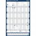 Sasco 2026 Compact Year Wall Planner Landscape with wet wipe pen & sticker pack, Blue, Poster Style - Outer carton of 10 2410280