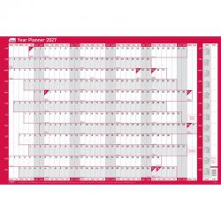 Sasco 2027 Original Year Wall Planner with wet wipe pen, pack of 378 stickers & Today sticker, Red, Poster Style, 915mmW x 610mmH. Outer Carton of 10 2410286