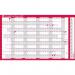 Sasco 2027 Oversized Year Wall Planner with wet wipe pen & pack of 378 stickers, Red, Poster Style, 1100mmW x 610mmH. Outer Carton of 10 2410287