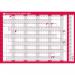 Sasco 2027 Super Compact Year Wall Planner with wet wipe pen & pack of 388 stickers, Red Poster Style, 400mmW x 285Hmm. Outer Carton of 10 2410288
