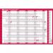 Sasco 2027 Compact Year Wall Planner Landscape with wet wipe pen, pack of 388 stickers & Today sticker, Red, Poster Style, 610mmW x 405mmH. Outer Cart 2410291