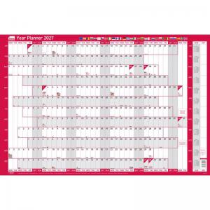 Sasco 2027 EU Year Wall Planner with wet wipe pen & pack of 378